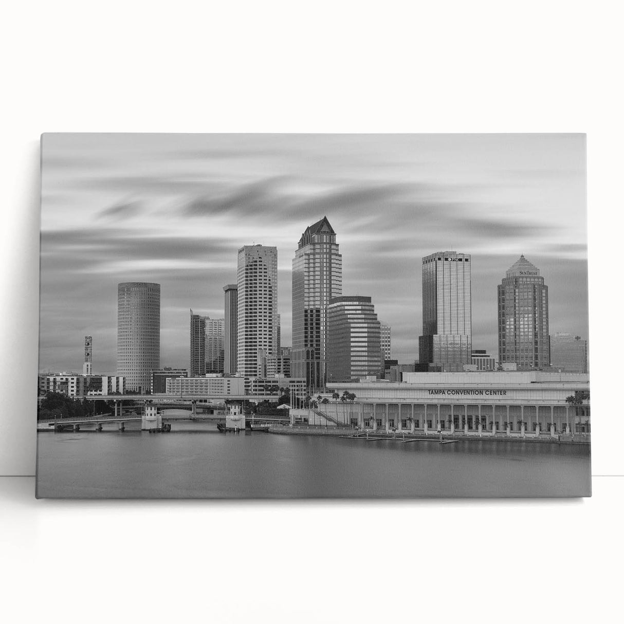 Large black and white abstract print on canvas, featuring fluid patterns, ideal for kitchen art.