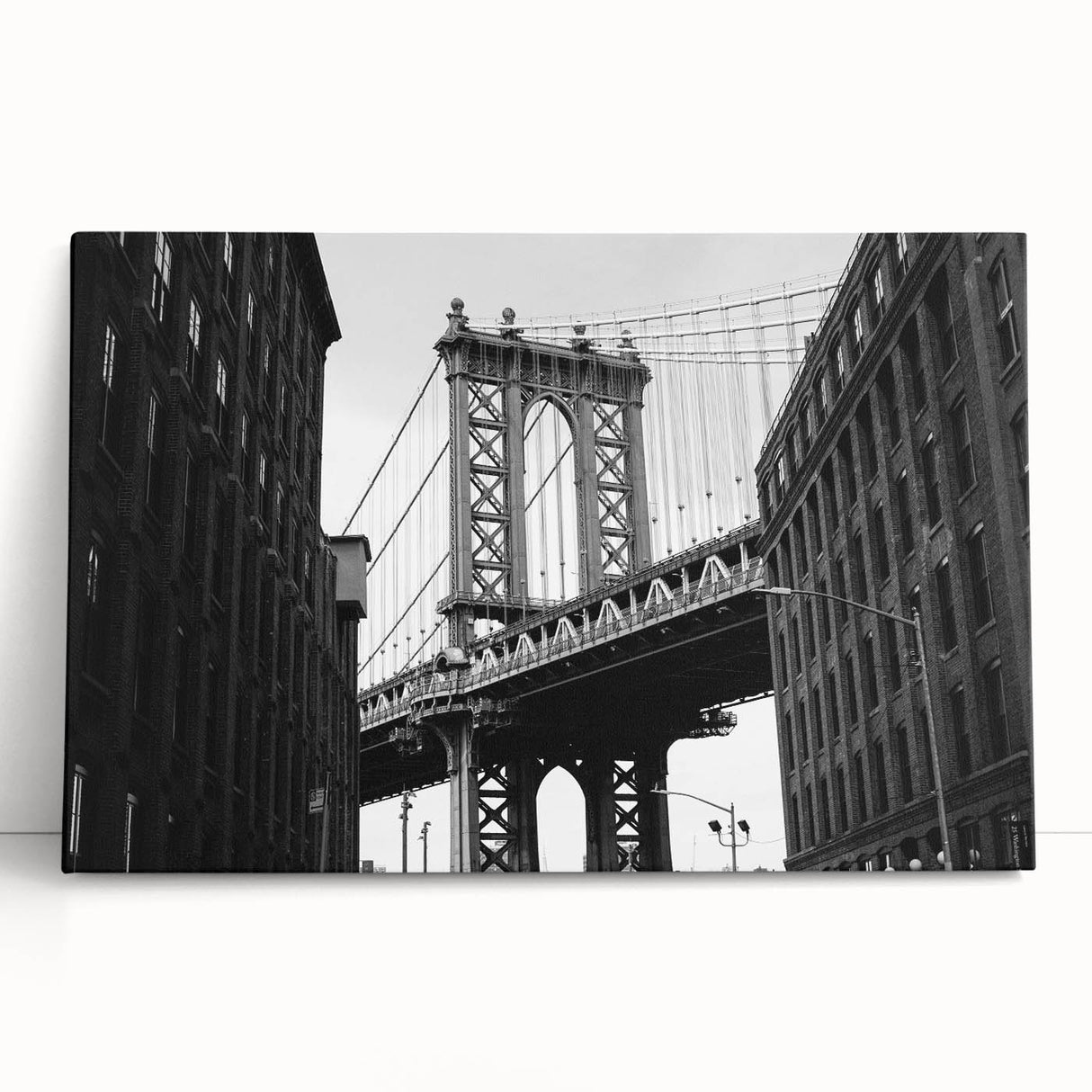 Large black and white abstract canvas print, suitable for kitchen wall art with a modern aesthetic.