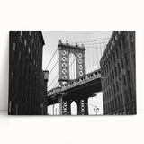 Large black and white abstract canvas print, suitable for kitchen wall art with a modern aesthetic.