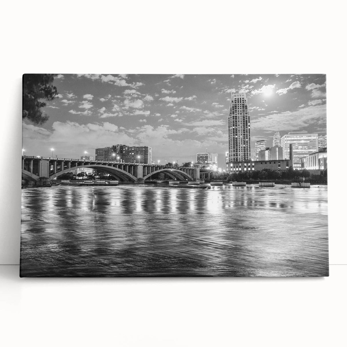 Large black and white acrylic print of a coffee cup, ideal for kitchen wall art.