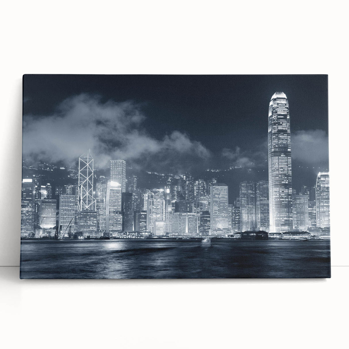 Black and white abstract art on a large canvas, featuring fluid shapes, ideal for kitchen wall art.
