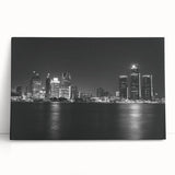 Large black and white abstract canvas print, ideal for kitchen wall art with minimalist design.