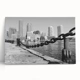 Large black and white acrylic print of assorted kitchen utensils, ideal for kitchen wall art.