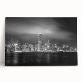 Large black and white abstract print on canvas, featuring dynamic brush strokes, ideal for kitchen wall art.