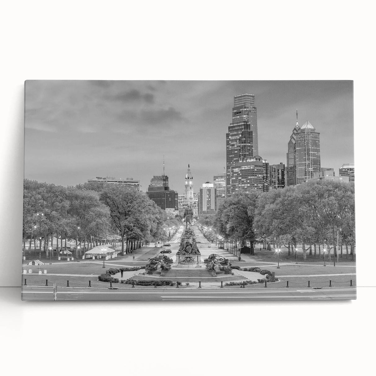 Large black and white abstract acrylic print, ideal for kitchen wall art.