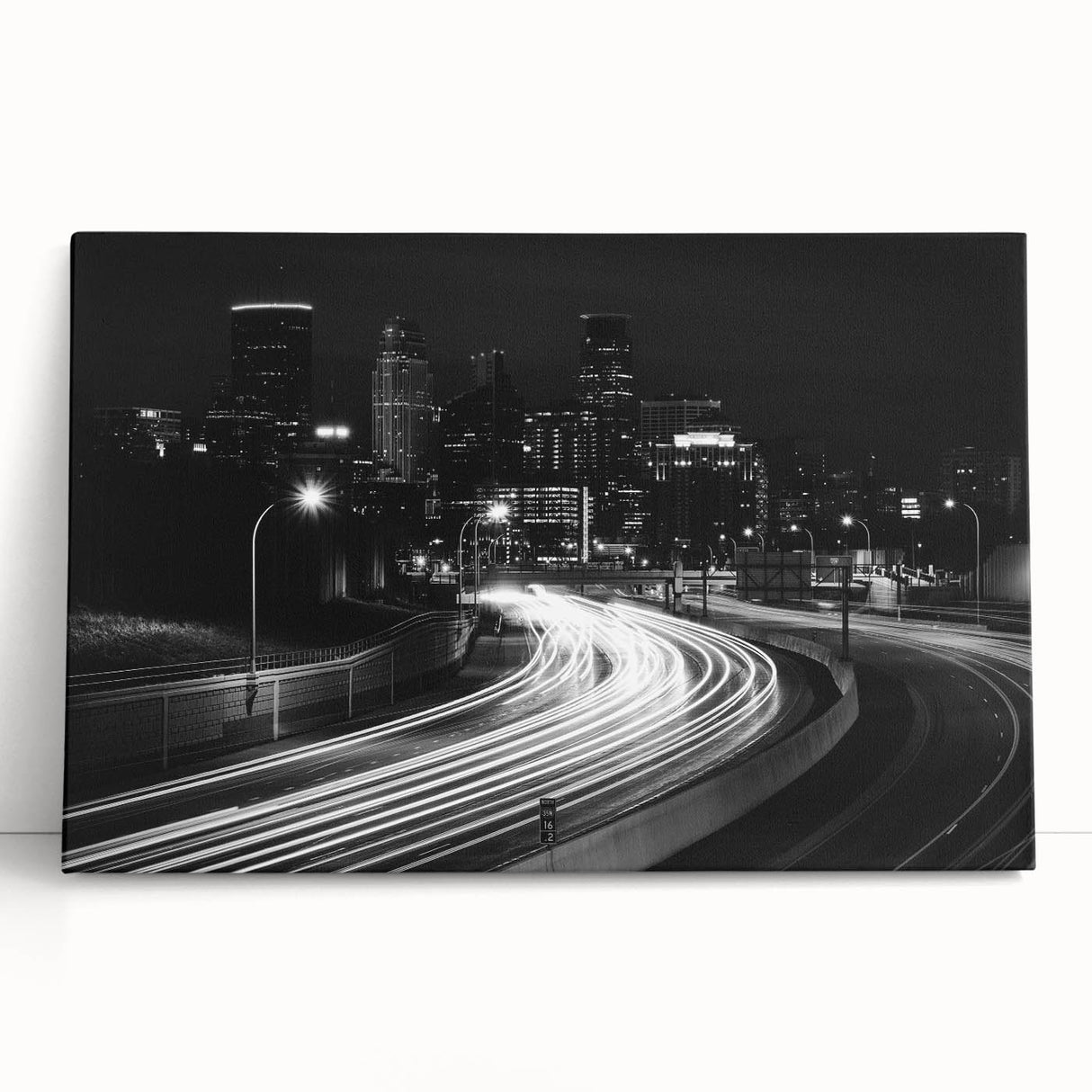 Large black and white acrylic print of assorted kitchen utensils, ideal for kitchen wall art.