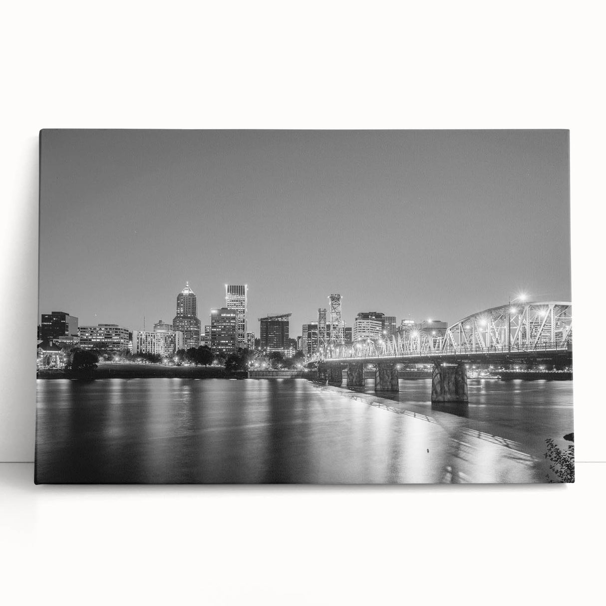 Large black and white abstract canvas art, ideal for kitchen wall decor, featuring dynamic brush strokes.