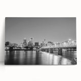 Large black and white abstract canvas art, ideal for kitchen wall decor, featuring dynamic brush strokes.