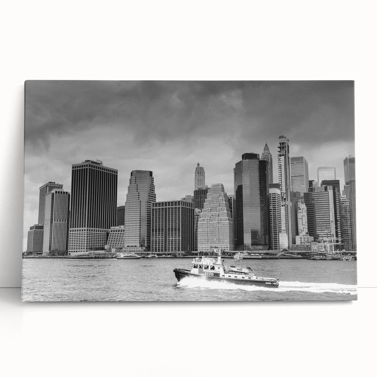 Large black and white abstract art on canvas, featuring fluid shapes, ideal for kitchen wall art.