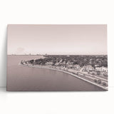 Large black and white photo of assorted cutlery on canvas, ideal for kitchen wall art.