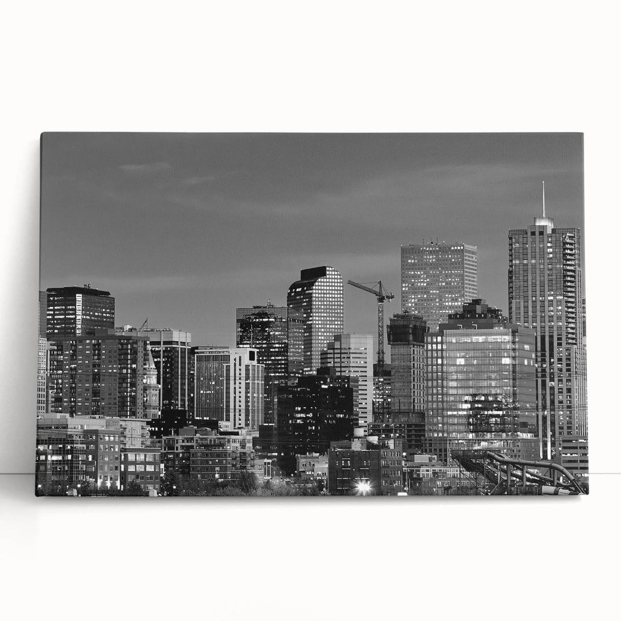 Large black and white acrylic print of a coffee cup, ideal for kitchen wall art.