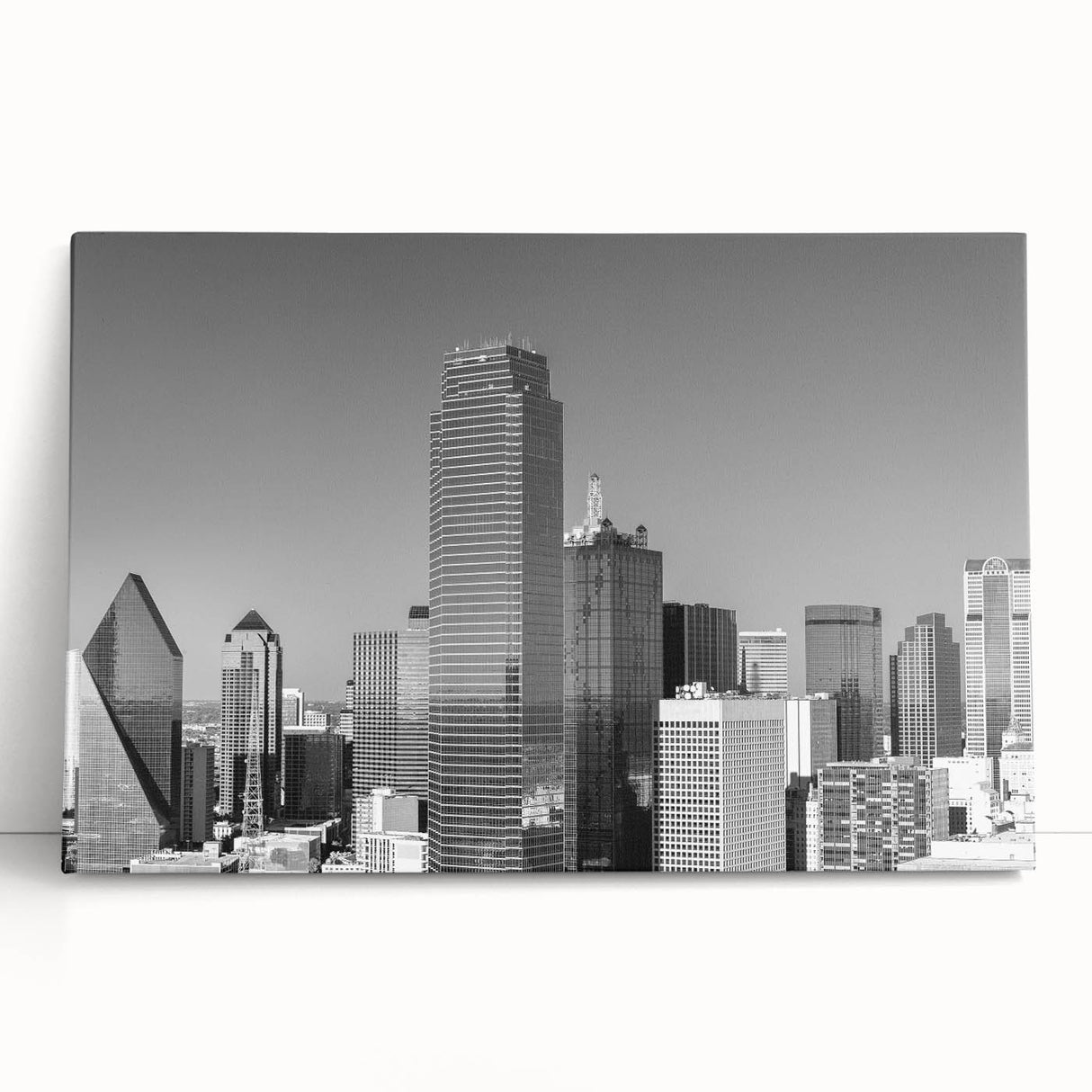 Large black and white acrylic print of assorted kitchen utensils, ideal for kitchen wall art.