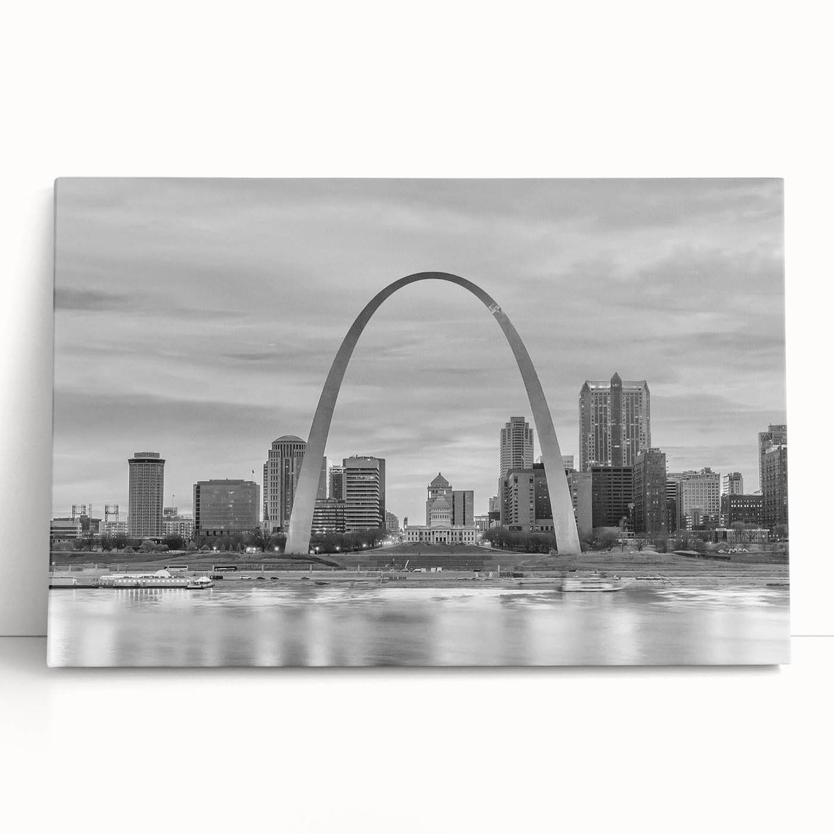 Large black and white abstract acrylic print, ideal for kitchen wall art with a minimalist design.