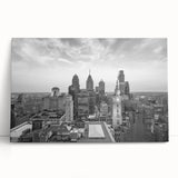 Large black and white abstract print on canvas, ideal for kitchen wall art.
