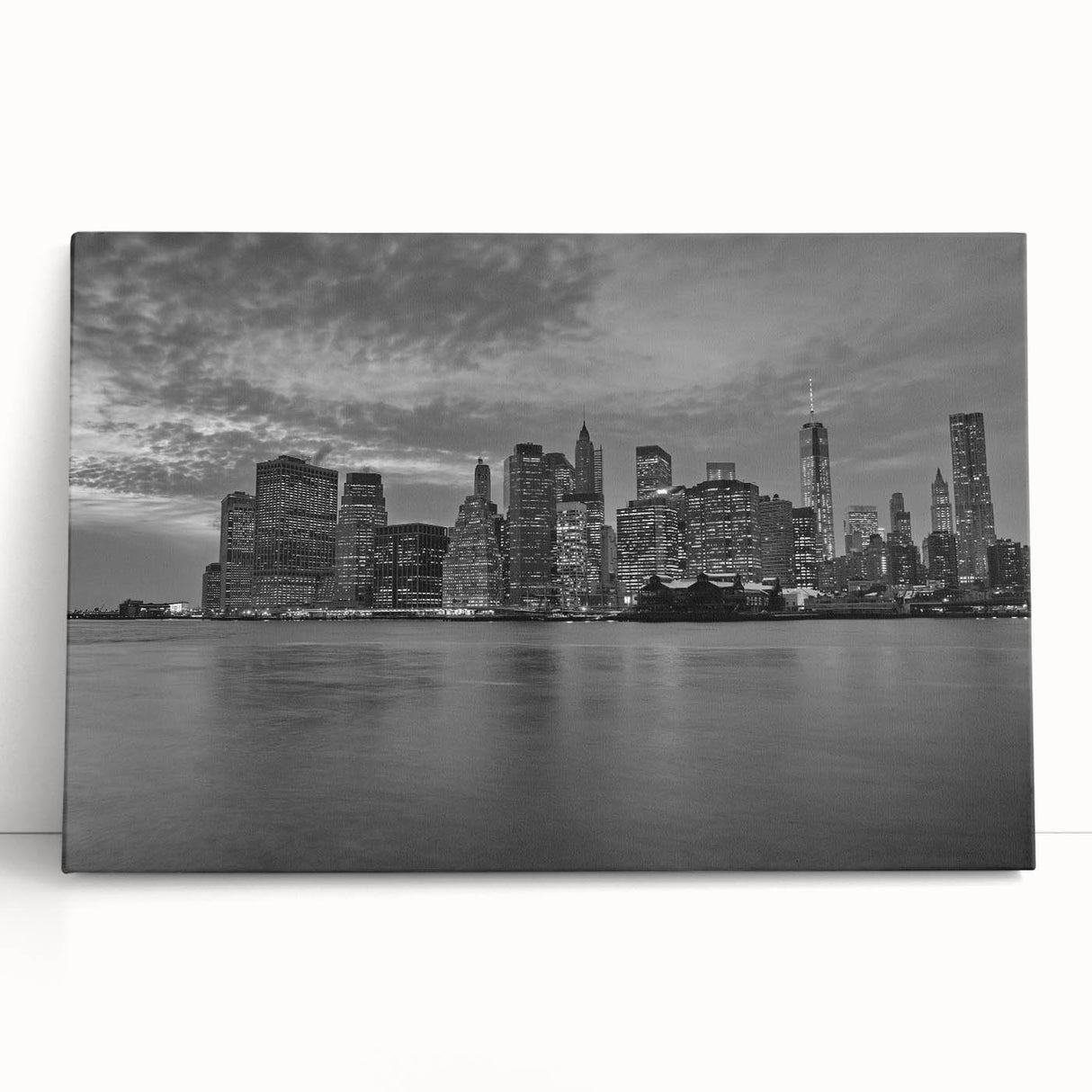 Large black and white acrylic print of assorted kitchen utensils, ideal for kitchen wall art.