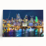 Large black and white abstract print on canvas, suitable as kitchen wall art.