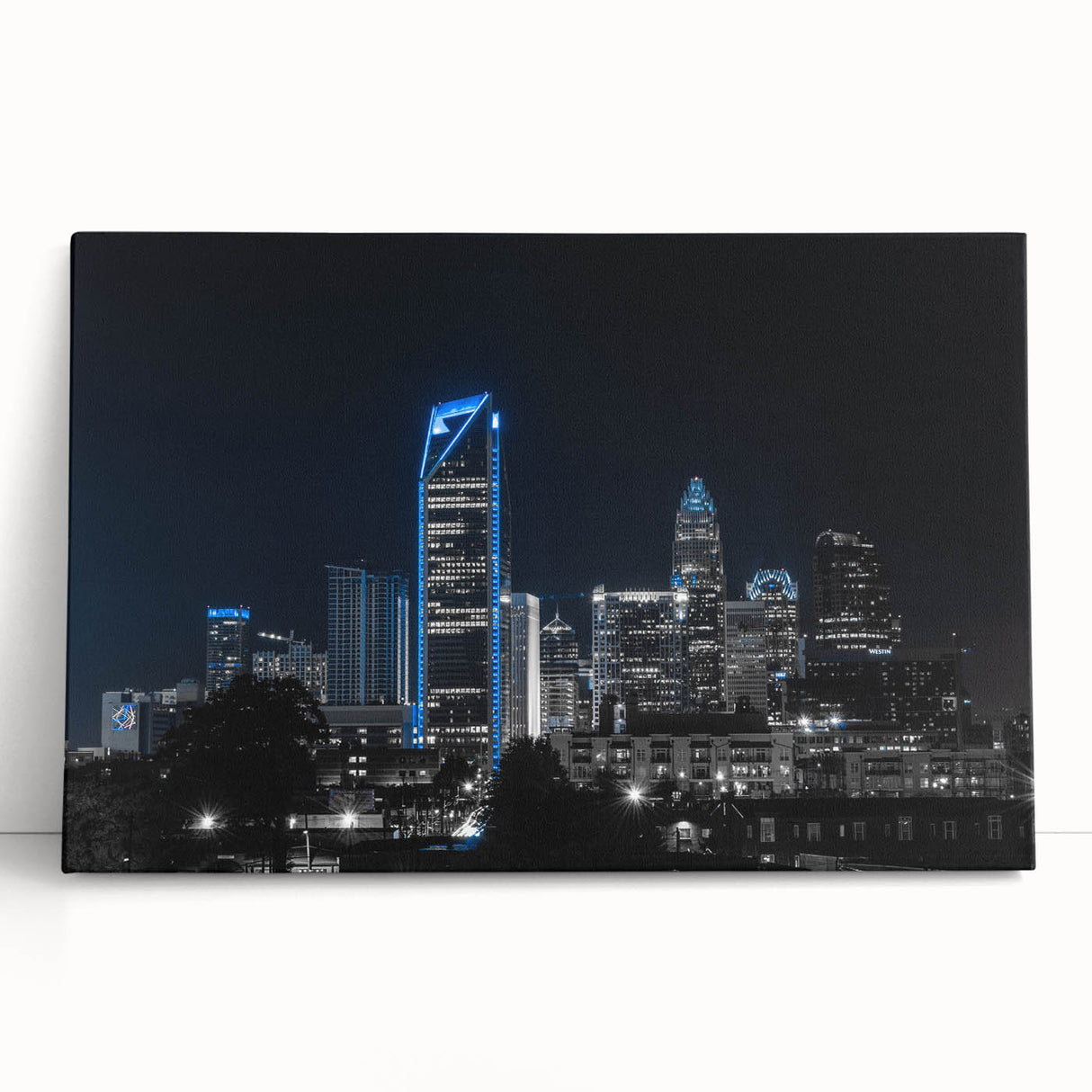 Large black and white abstract canvas print, featuring dynamic brush strokes, suitable for kitchen wall art.
