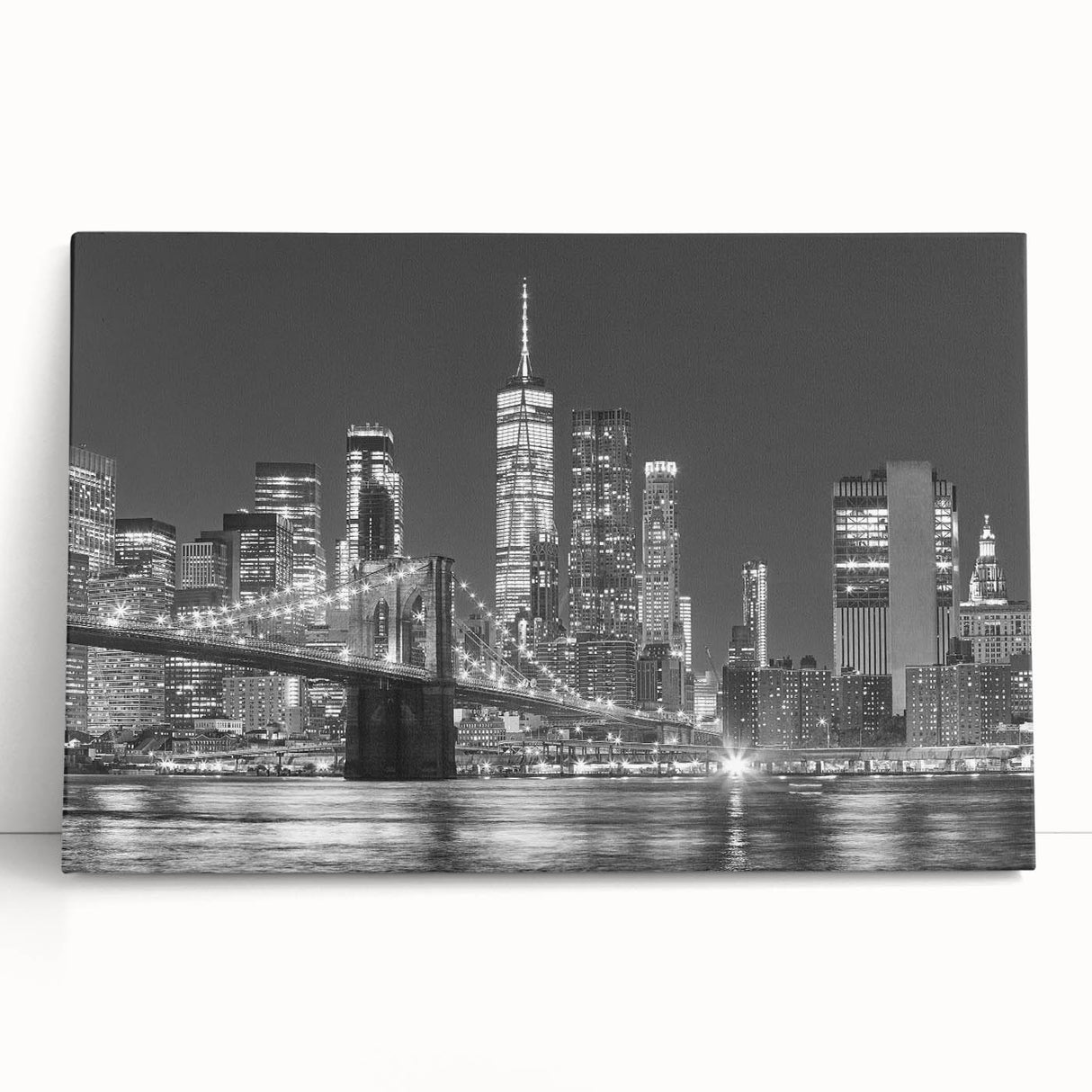 Large black and white abstract print on canvas, featuring dynamic brush strokes, ideal for kitchen wall art.