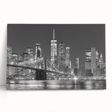 Large black and white abstract print on canvas, featuring dynamic brush strokes, ideal for kitchen wall art.
