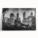 Large black and white abstract canvas art featuring fluid shapes, ideal for kitchen wall art.