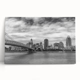 Large black and white acrylic print of assorted kitchen utensils, ideal for kitchen wall art.