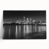 Large black and white abstract canvas print, ideal for kitchen wall art.
