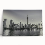 Large black and white acrylic print of assorted kitchen utensils, ideal for kitchen wall art.