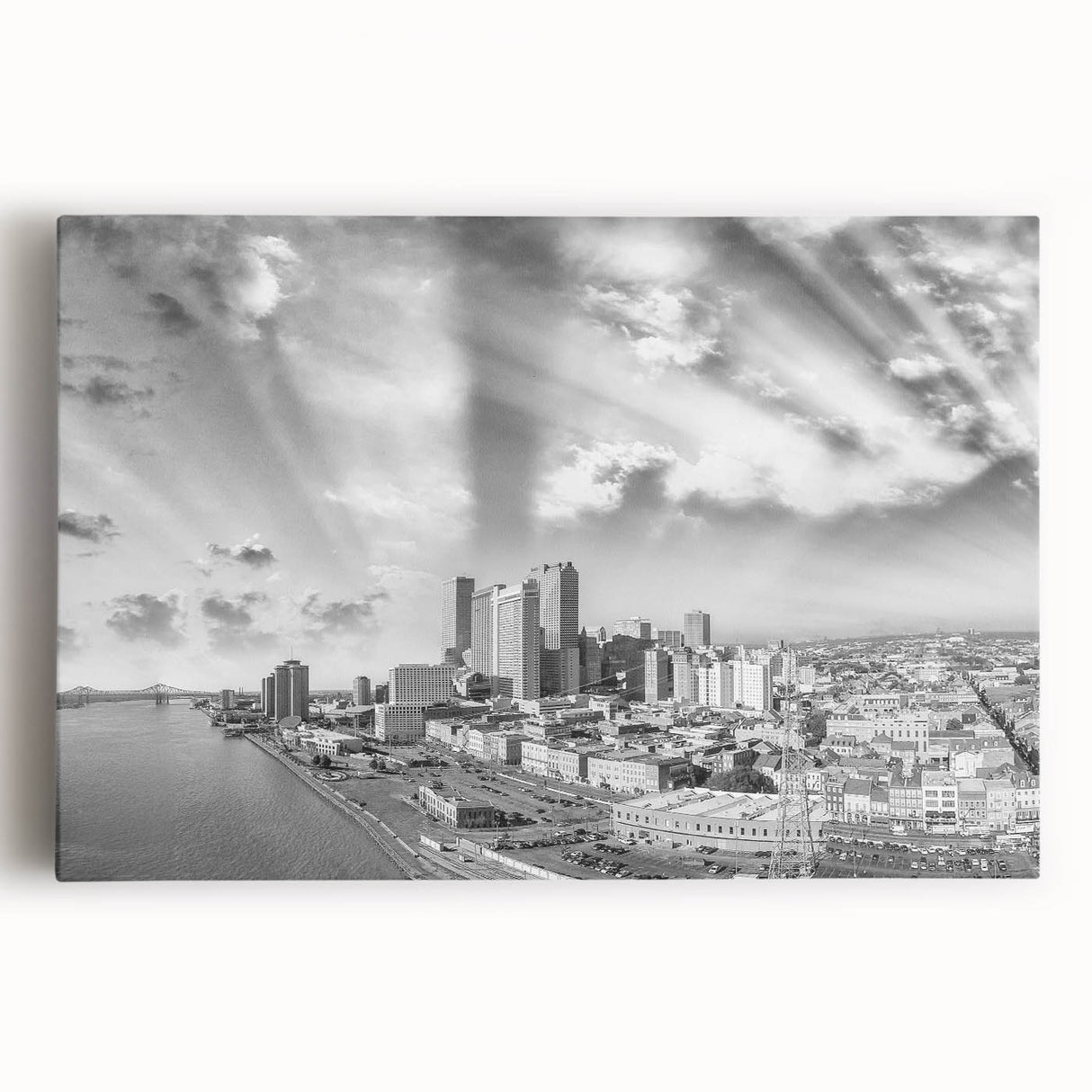 Large black and white abstract canvas art, featuring fluid geometric shapes, ideal for kitchen wall art.