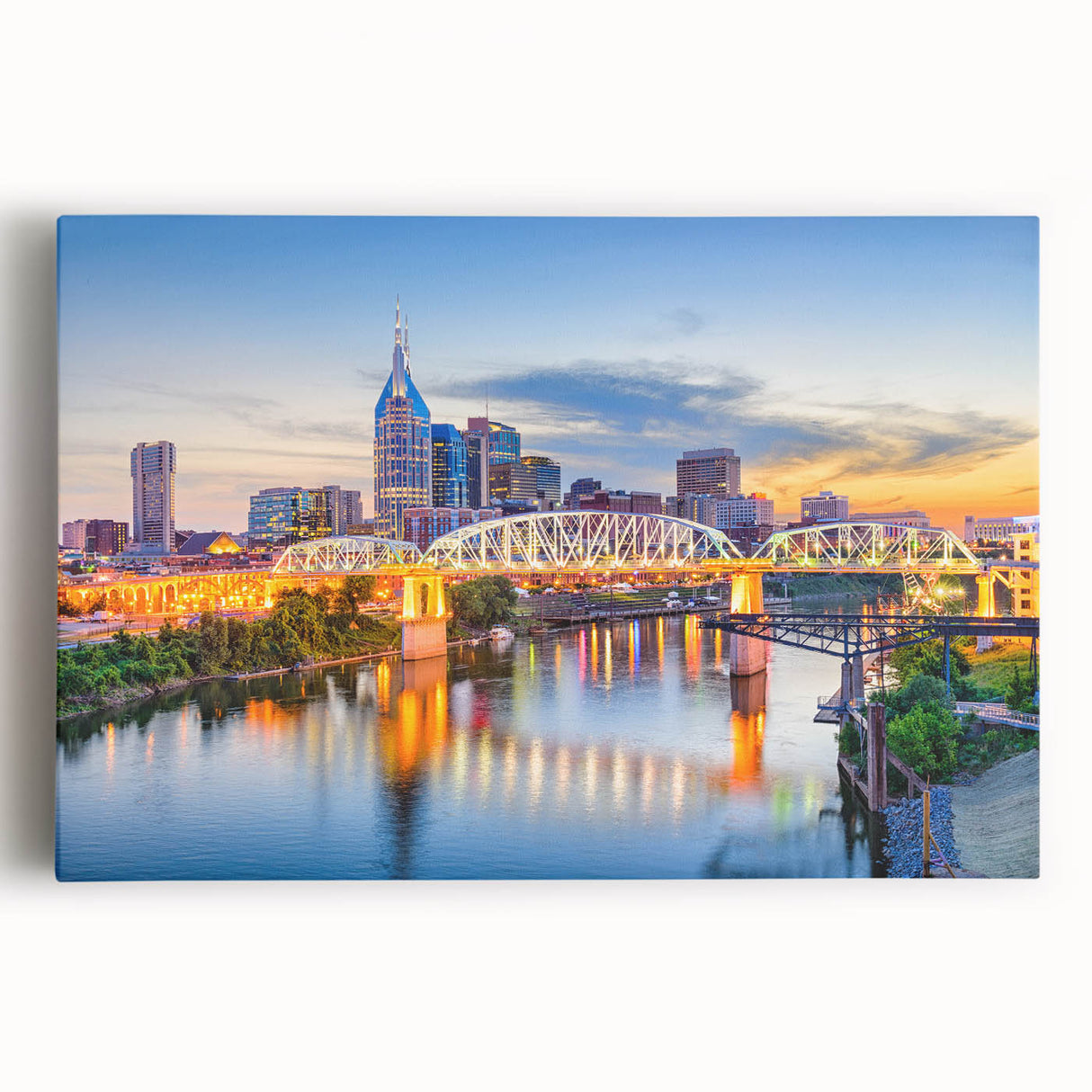 Large black and white acrylic print of a minimalist cityscape, ideal for kitchen wall art or bedroom ambiance.