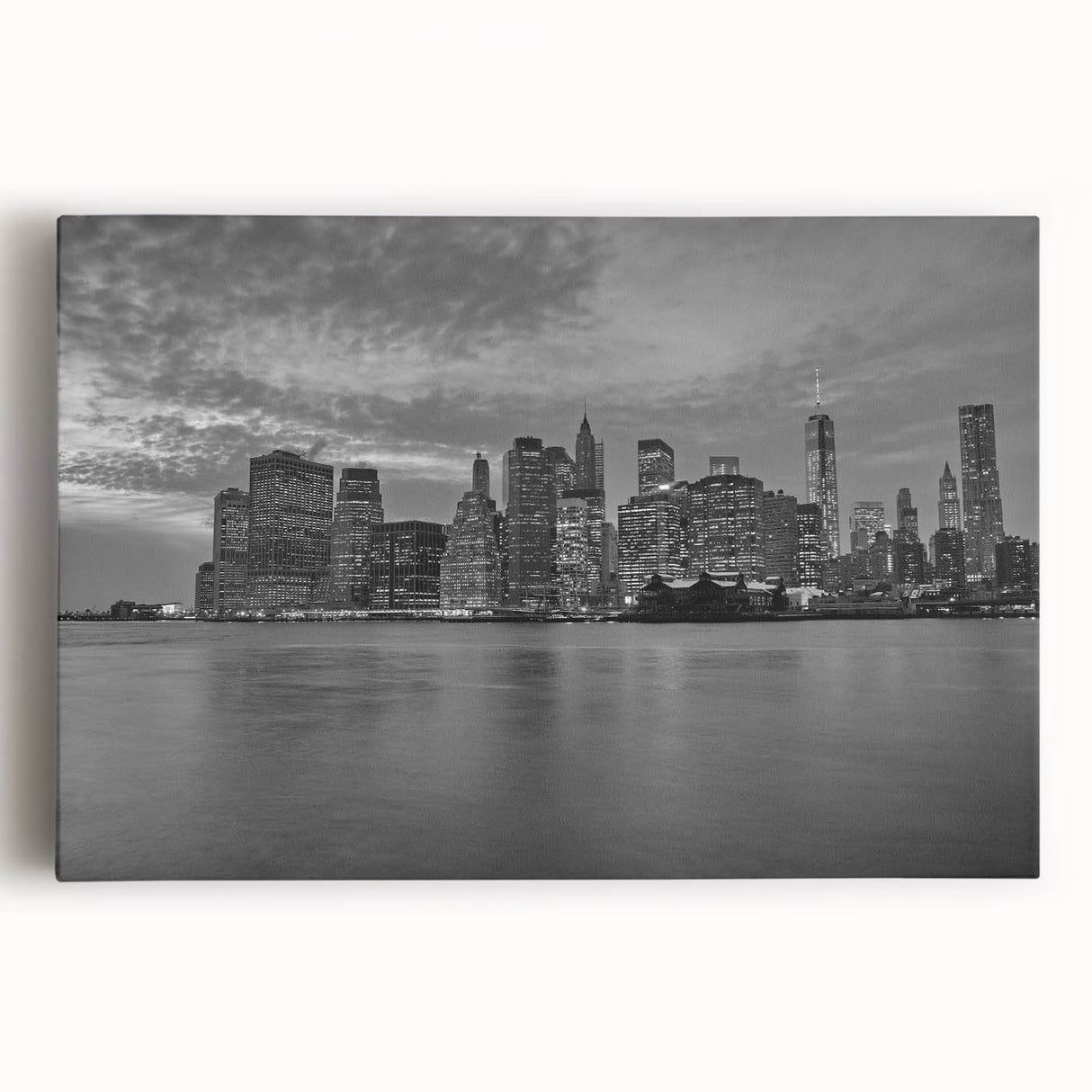 Large black and white abstract canvas print, ideal for kitchen wall art or bedroom ambiance.