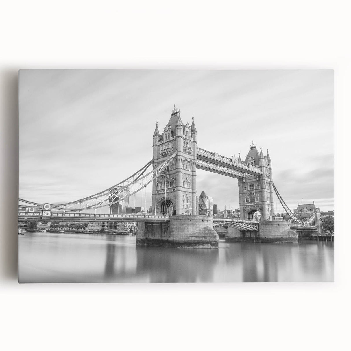 Black and white abstract design on canvas, ideal for kitchen wall art or bedroom ambiance.