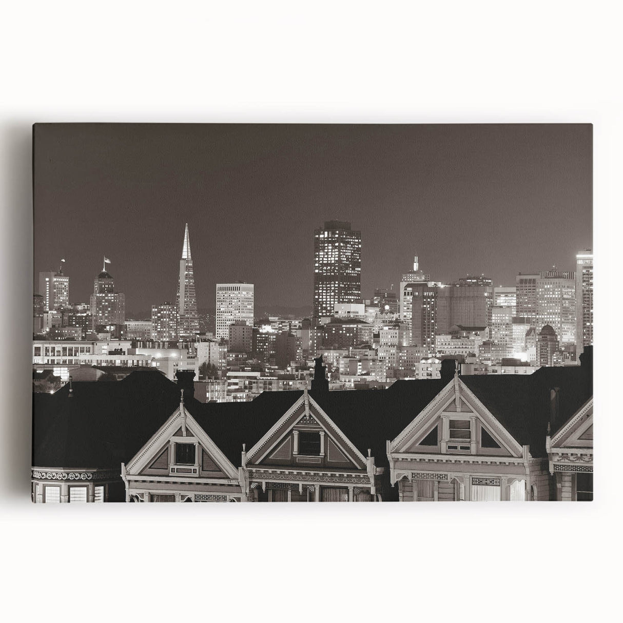 Large black and white abstract canvas print, ideal for kitchen wall art or bedroom ambiance.