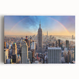 Large black and white abstract print on canvas, featuring fluid geometric shapes.