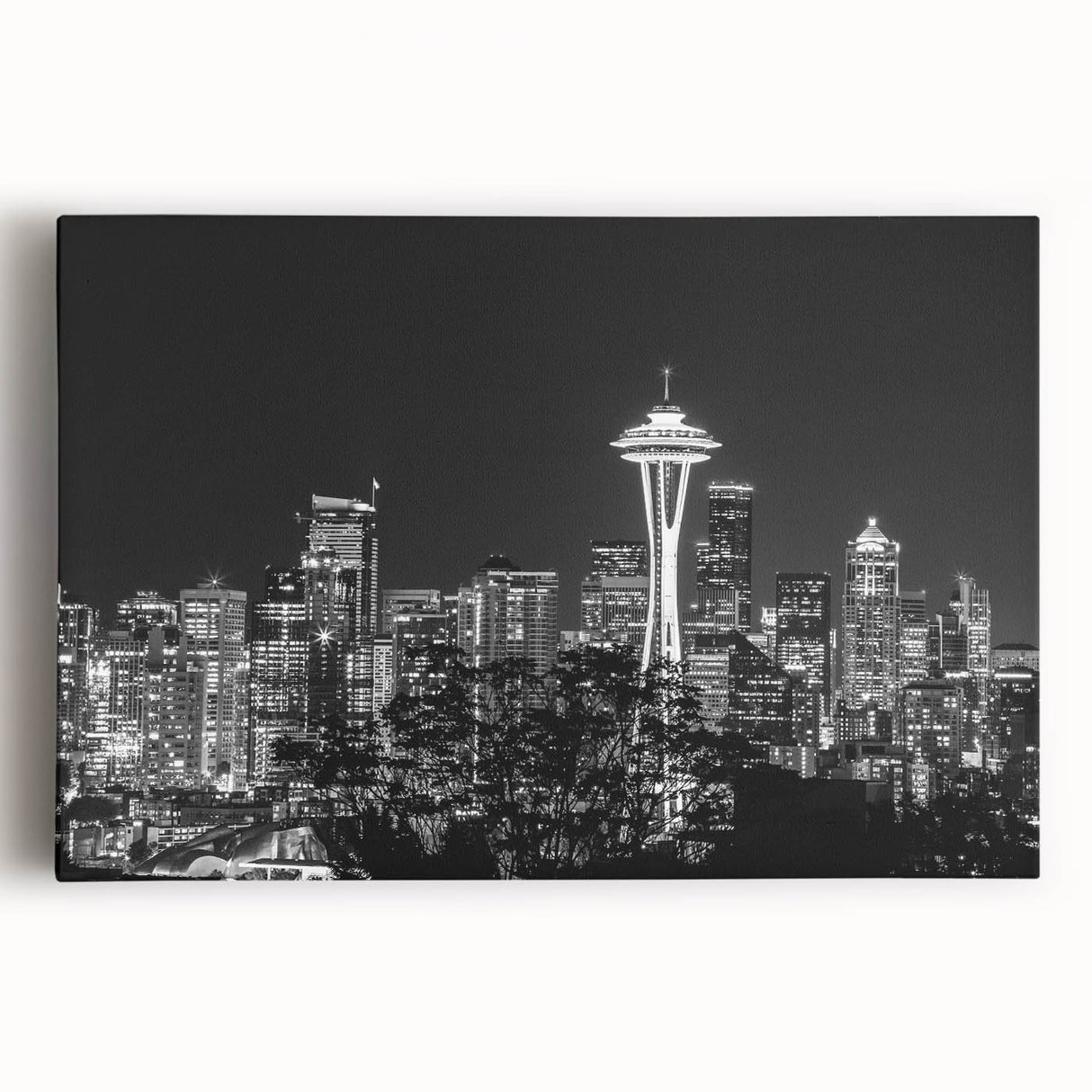 Black and white abstract design on large canvas, featuring swirling patterns, ideal for kitchen wall art.