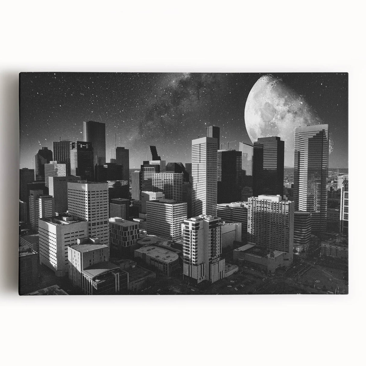 Large black and white abstract canvas print featuring dynamic brush strokes, ideal for kitchen wall art or bedroom ambiance.