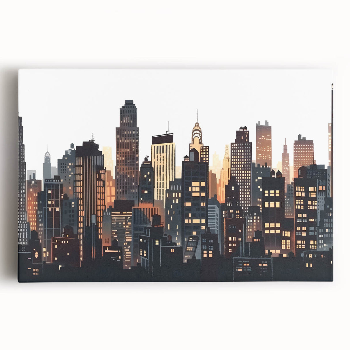 Black and white abstract design on large canvas, ideal for kitchen wall art or bedroom ambiance.