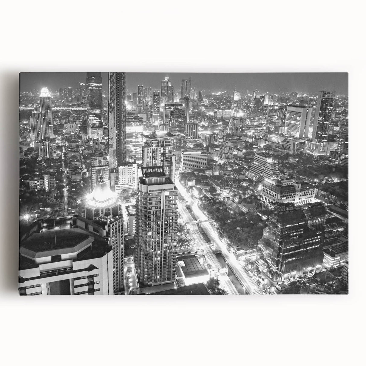 Large black and white abstract canvas featuring swirling patterns, ideal for kitchen wall art or bedroom decor.