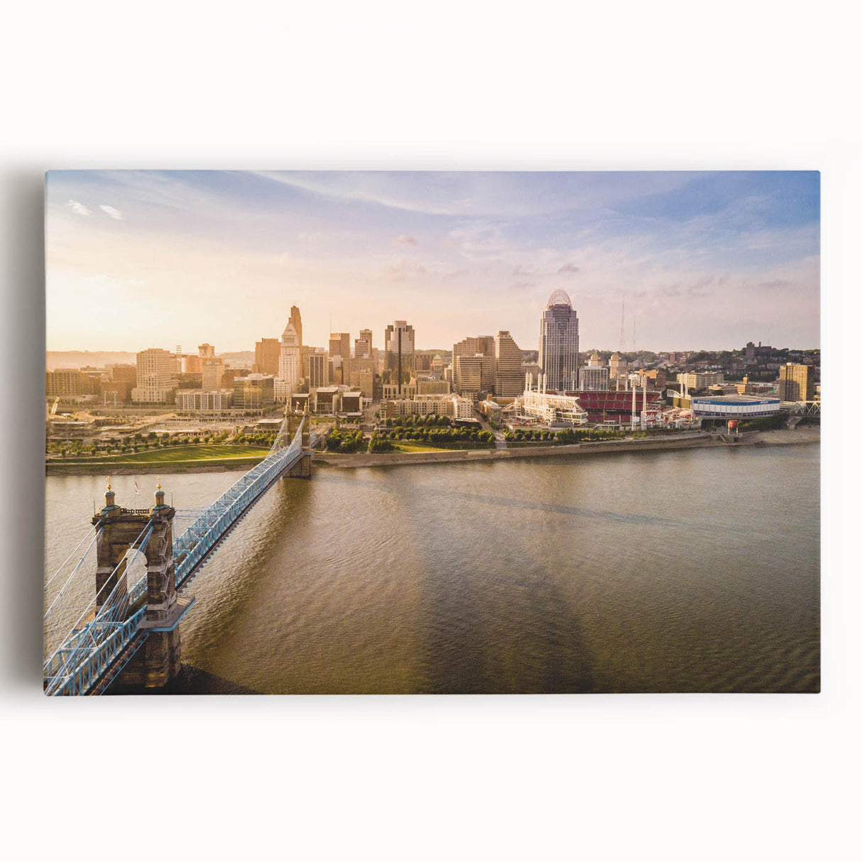Large black and white acrylic print of a minimalist cityscape, ideal for kitchen wall art or bedroom ambiance.