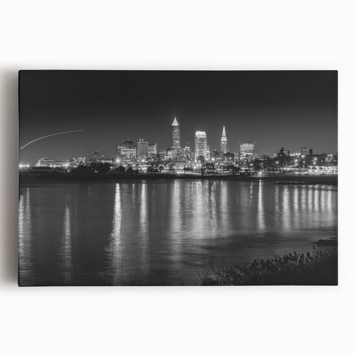 Large black and white abstract canvas art with swirling patterns, ideal for kitchen wall art or bedroom ambiance.