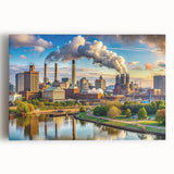 Large black and white abstract canvas print, ideal for kitchen wall art or bedroom ambiance.