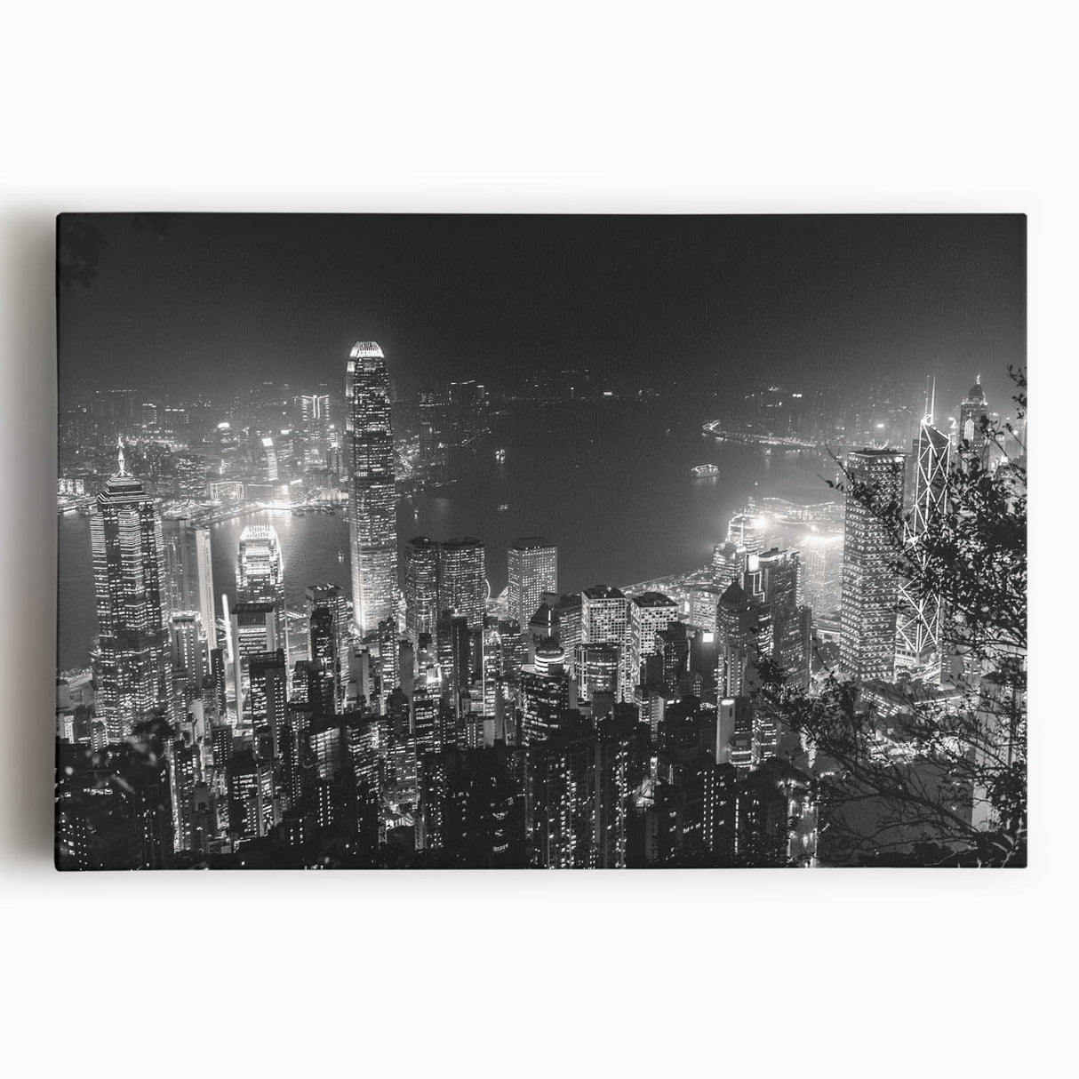 Black and white abstract design on a large canvas, featuring swirling patterns, ideal for kitchen wall art.