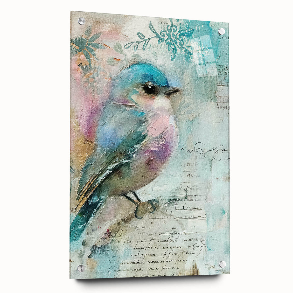 Clear acrylic glass side view showcasing intricate pin details, ideal for modern decor. Perfect for framing artwork or photographs, enhancing visual appeal in any setting.