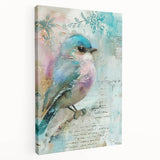 Stretched canvas print showcasing a vibrant African tribal design in bold colors, viewed from the side, highlighting its textured finish and gallery-ready edges.