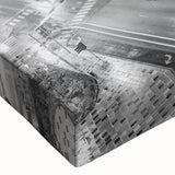 Large black and white landscape art painting on canvas, depicting a serene river scene, ideal for bedroom wall decor.