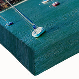 Large art featuring a black and white landscape painting on canvas, ideal for bedroom wall decor.