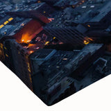 Large art canvas of a black and white landscape painting, featuring a serene mountain scene, ideal for bedroom wall decor.