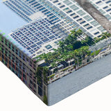 Black and white landscape art painting on canvas depicting a serene mountain scene, ideal for bedroom wall art.