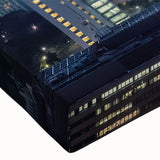 Large black and white landscape art painting on canvas, showing a serene mountain scene, ideal for bedroom wall decor.