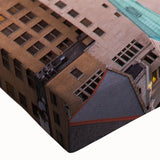 Large art of a black and white landscape painting on canvas, featuring muted forest scenery, ideal for bedroom wall decor.