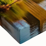 Large art of a black and white landscape painting on canvas, depicting a serene forest scene, ideal for bedroom wall decor.